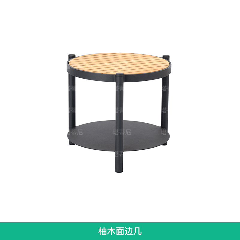 Sofá de madera maciza para exteriores, muebles impermeables y resistentes al sol para jardín o patio, conjunto de sofás de ratán para ocio en villas.
