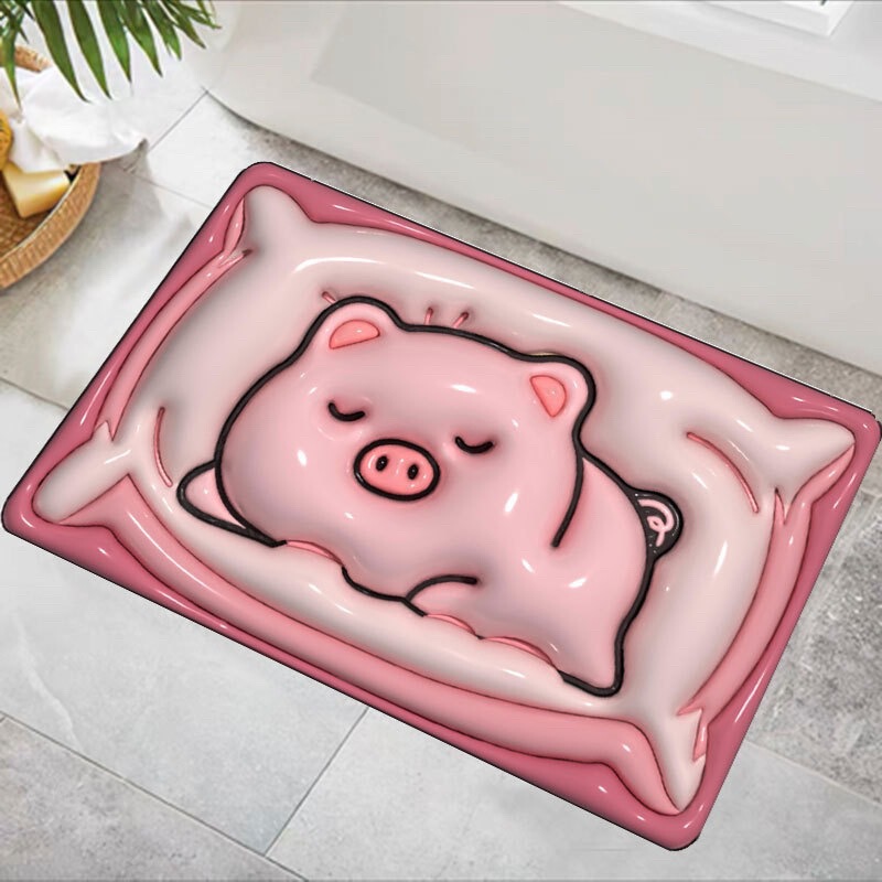 漫画吸収性マット浴室トイレドア珪藻泥フロアマット滑り止め速乾性フットマットドアマットトイレホームカーペット|undefined
