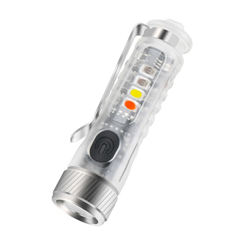 New mini keychain flashlight USB-C fast charging EDC multi-function pen holder luminous flashlight New mini keychain flashlight USB-C fast charging EDC multi-function pen holder luminous flashlight