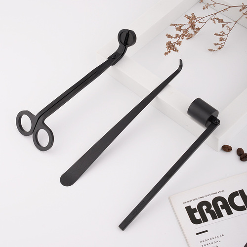 Aromatherapy candle extinguishing tool set stainless steel candle core scissors fire extinguishing bell cover hook igniter candle extinguisher