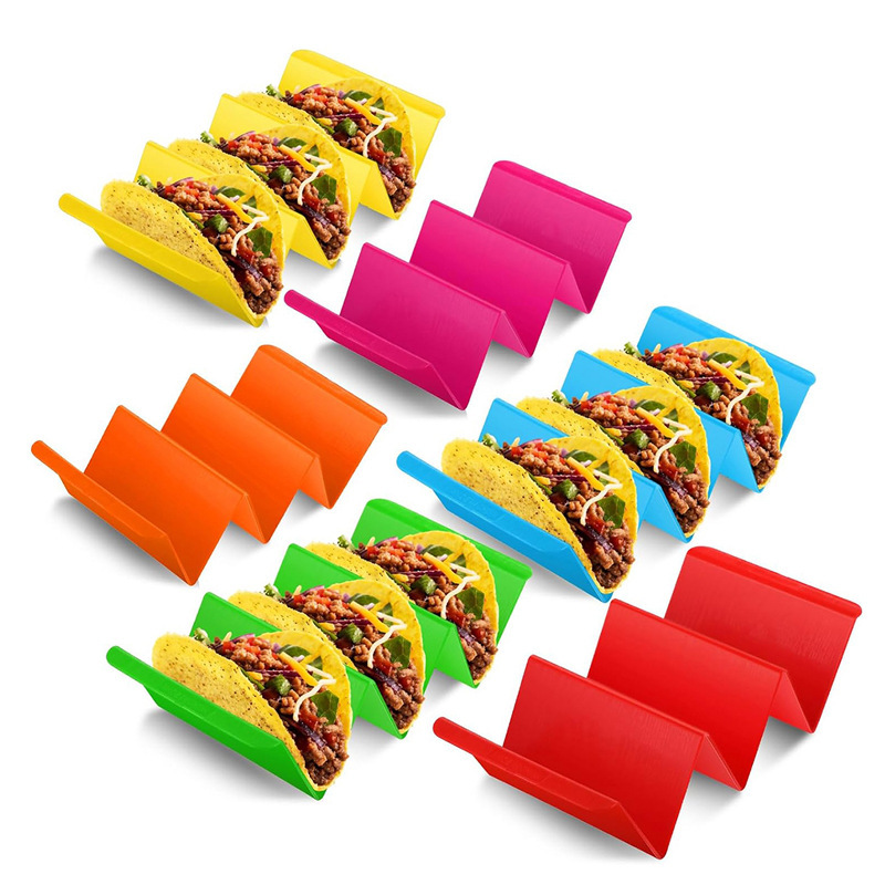アマゾン爆発プラスチック多色波形タコクレープ棚トレーメキシコケーキ棚taco holder|undefined