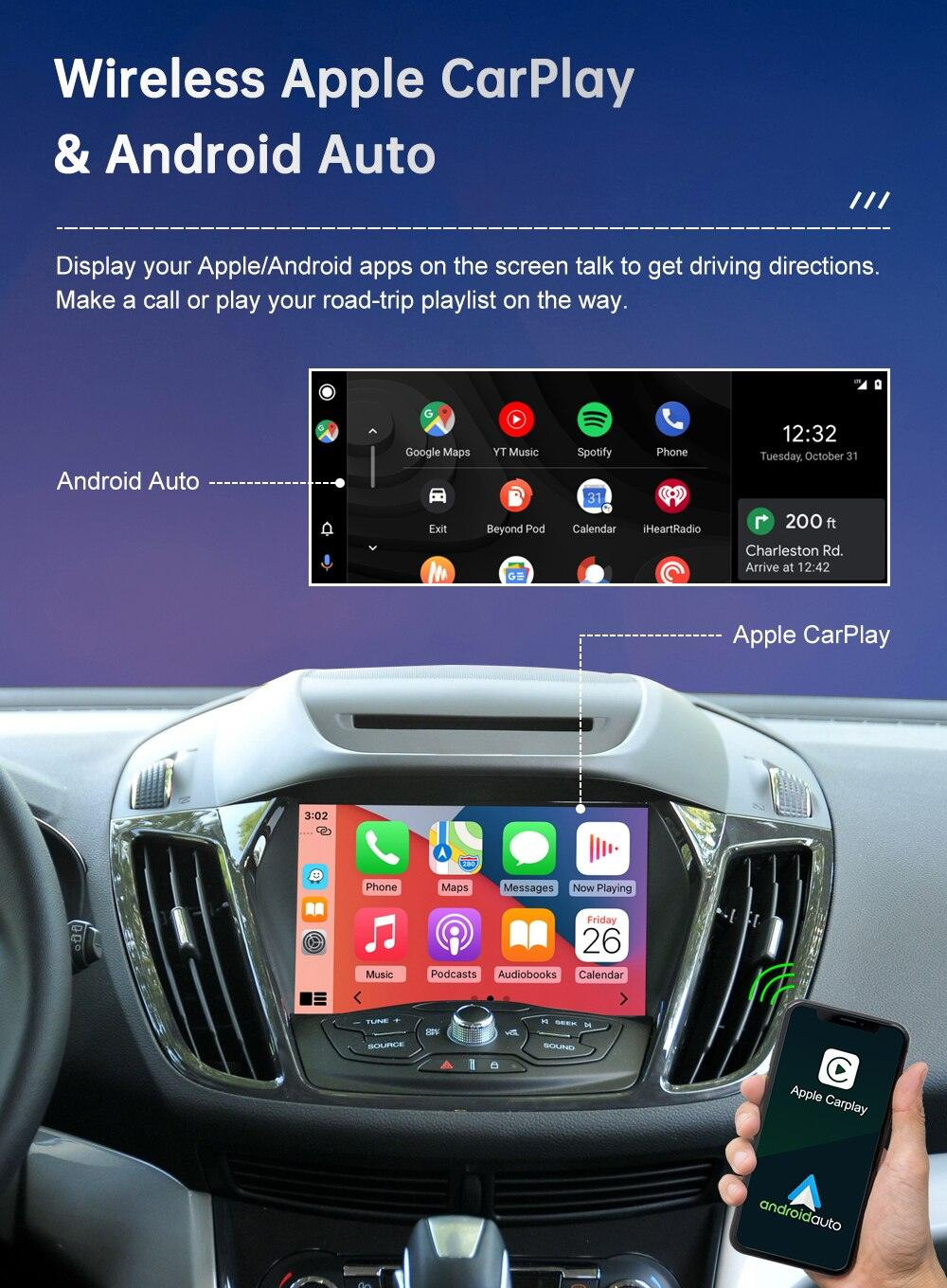 Wireless Carplay Android Auto decoding box for Ford Sync2 system