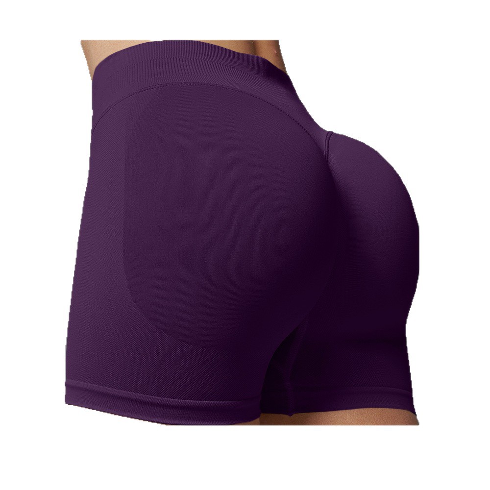 Cintura media con glúteos, pantalones de yoga de punto sin costuras, pantalones de fitness de cadera de melocotón de tres puntos, pantalones cortos deportivos de secado rápido, verano femenino