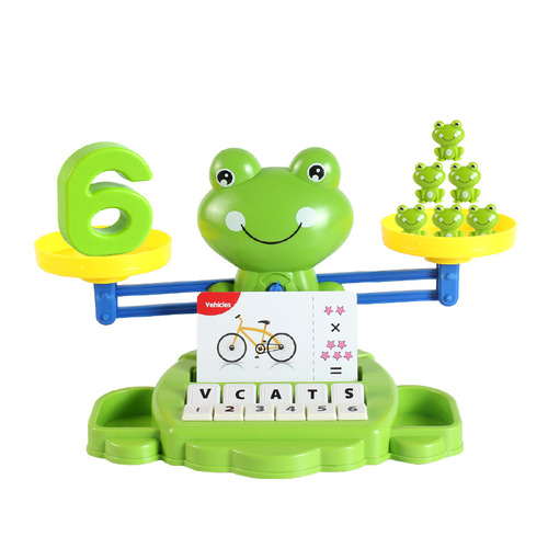 Cross-border children's early education balance scale frog addition and subtraction enlightenment mathematics parent-child interactive educational toys learning teaching aids