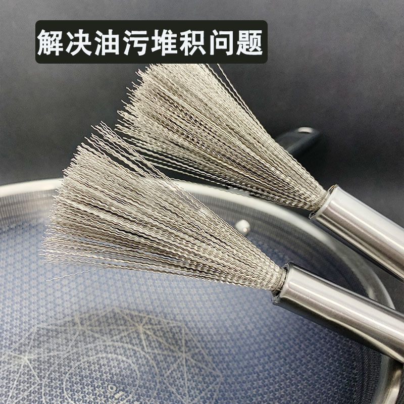 新しい304ステンレスの鍋は家庭用の清潔ブラシのワイヤーボールを洗って鍋を洗って汚れを落とします。|undefined