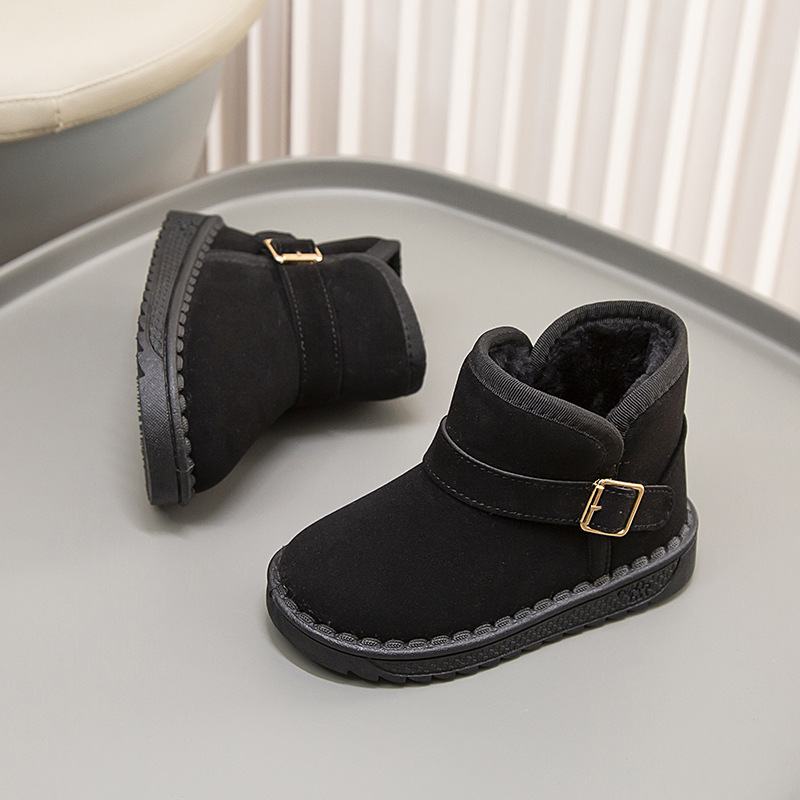 Bottes d'hiver pour filles et garçons 2024 pour enfants, chaussures en coton épais et pelucheux pour bébés_voghion.com