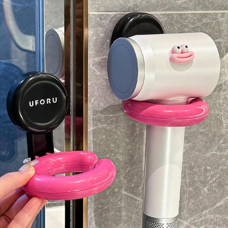 ドーパミンヘアドライヤーホルダー吸盤バスルーム収納ラック怠惰な人々の手を解放壁掛けパンチフリー高級感|undefined