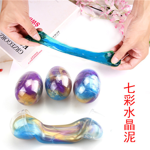 Creative colorful egg mixed color crystal mud DIY jelly mud snot mud slime mud slime toys