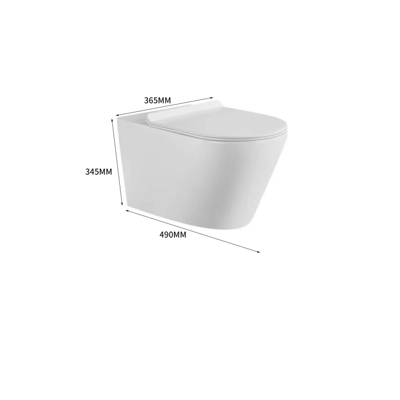 The foreign trade hotel project features built-in ceramic wall-mounted toilets, small-sized adult sitting toilets and suspended toilets Specification drawing