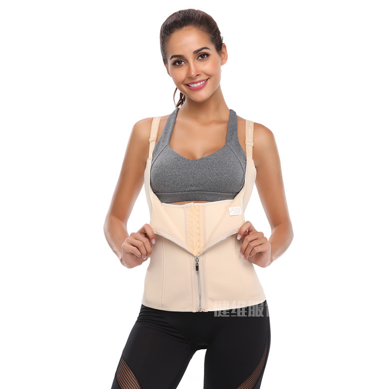 二重ネオプレンのボディスーツのファスナーは腰を締めてultra sweatフィットネスの暴汗服の女性のボディスーツを掛けます。|undefined