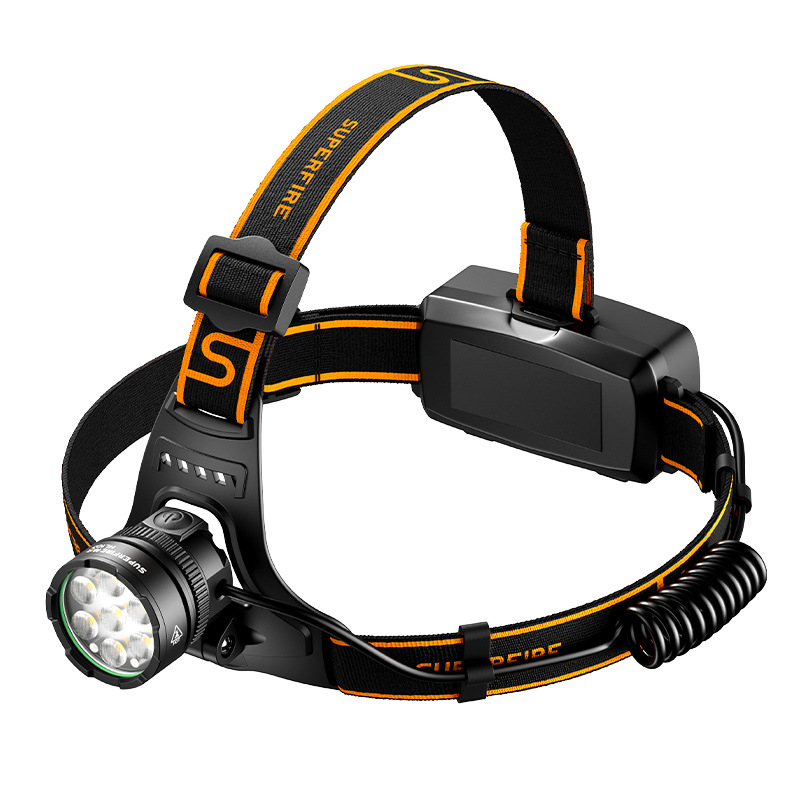 Shenhua HL107 inducción luz de cabeza pescador nocturno carga super brillante super larga duración 20W iluminación montada en la cabeza
