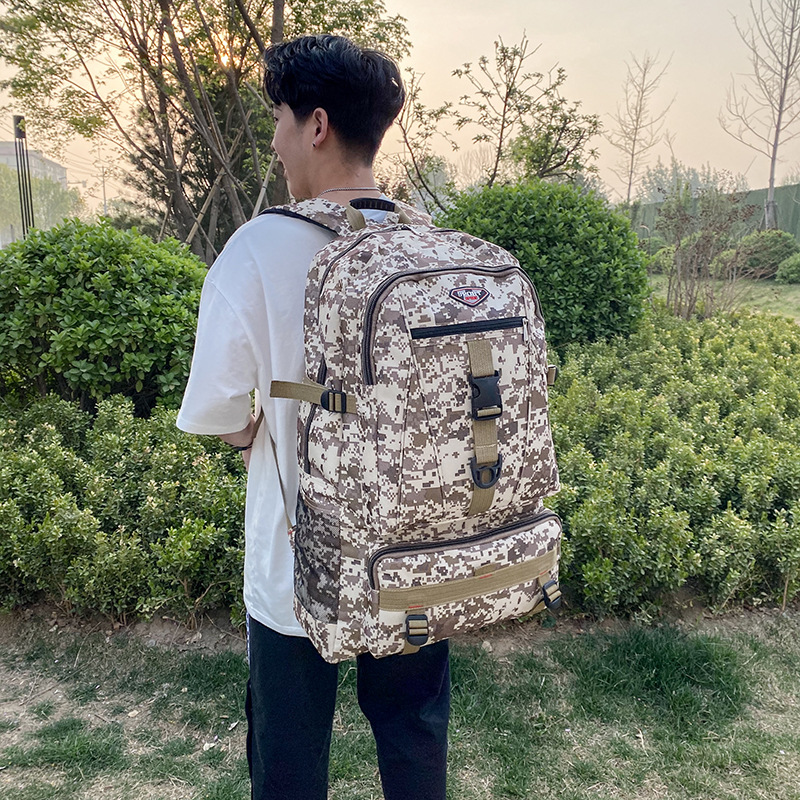 55升迷彩户外登山包大容量男女旅行双肩背包