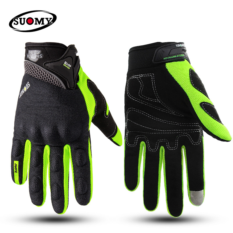 Guantes de motocicleta hombres y mujeres Knight equipment Riding anti-caída antideslizante pantalla táctil motocicleta carreras guantes de dedo completo cuatro estaciones