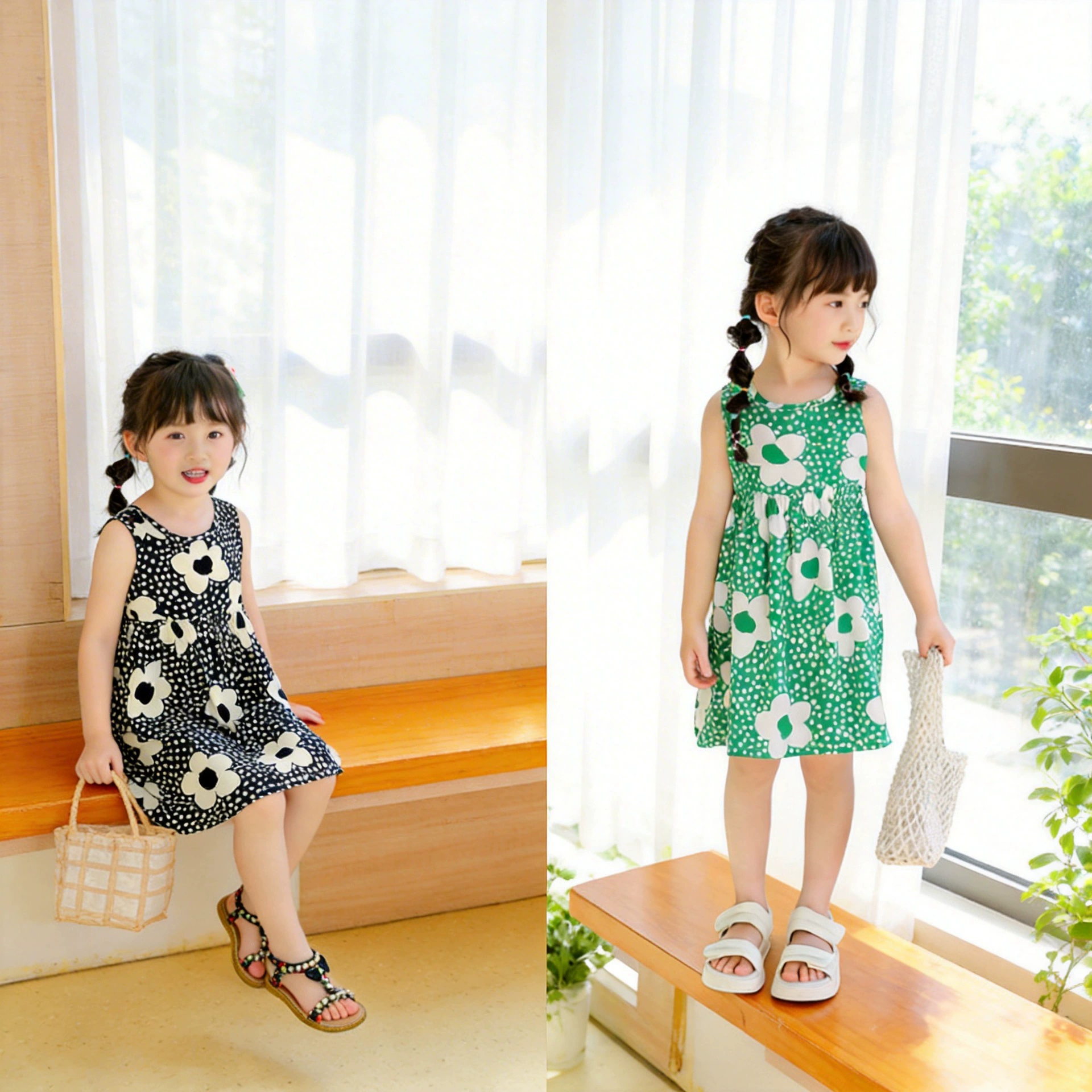 Платье для девочек из хлопкового шелка, летняя юбка для девочек из вискозы, детская одежда, тонкая дышащая пляжная юбка для больших детей