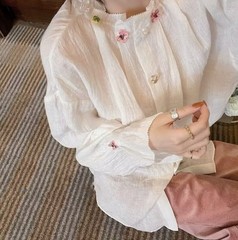 リネンシワ2色のビーズの上着