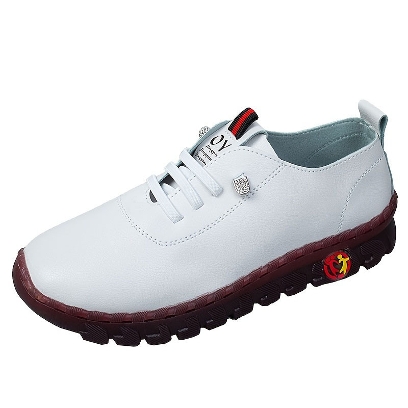 Zapatos de mujer de primavera y verano de comercio exterior zapatos de lazos de madres de pies gruesos con base de tendón suave zapatos de cuero de tamaño grande