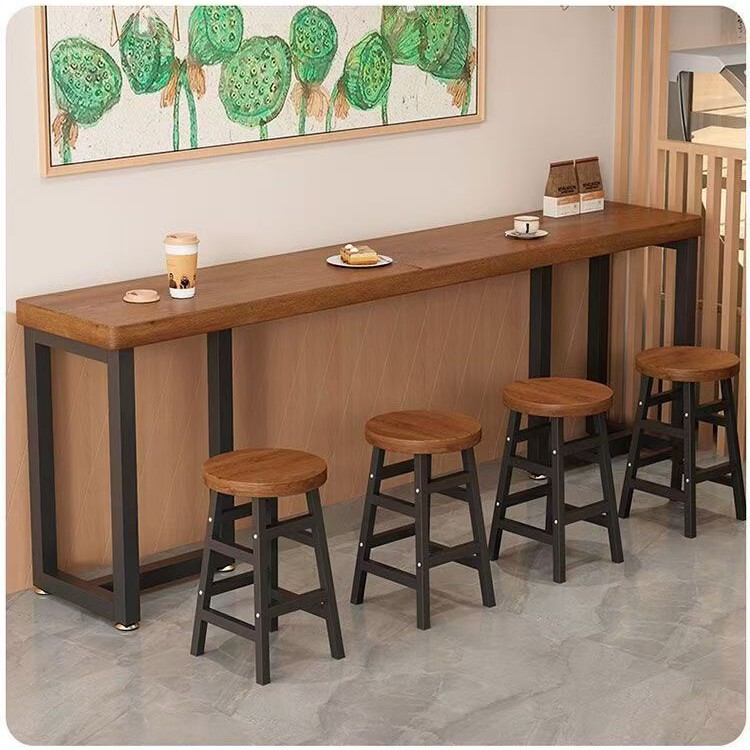 Milk tea shop wall-mounted bar table, balcony home use narrow long table, wall-mounted narrow shelf bar table Milk tea shop wall-mounted bar table, balcony home use narrow long table, wall-mounted narrow shelf bar table