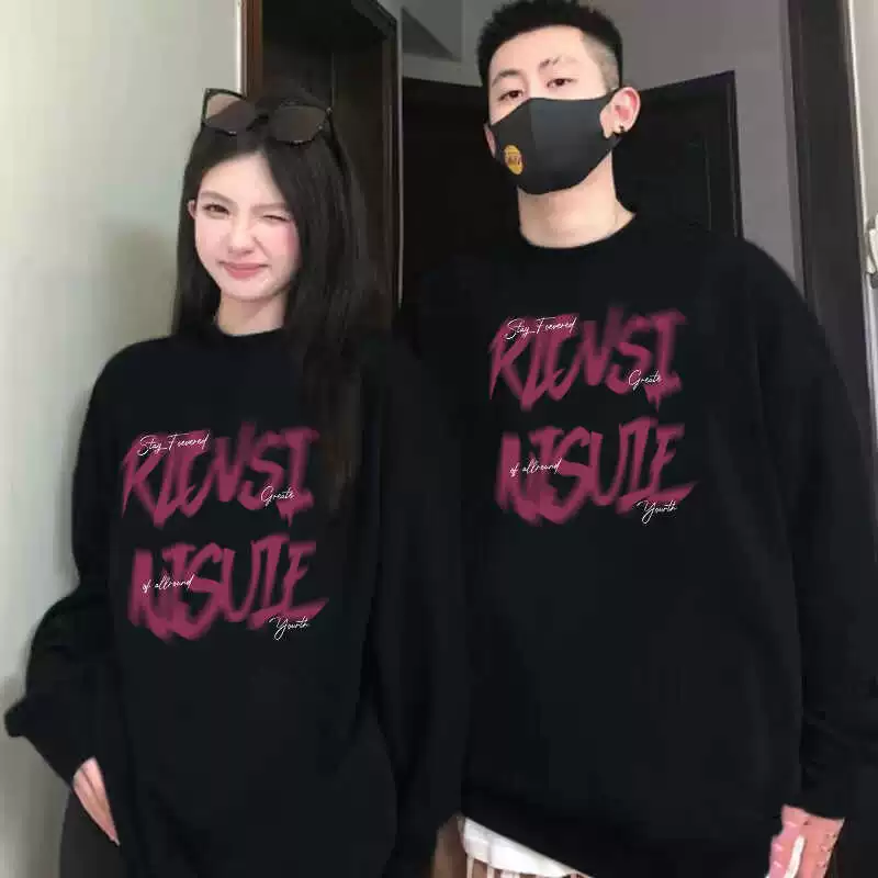 [Тяжелый хлопок тонкий/бархатный бархат серебряной лисы] Разные пары в свитер 2024 весна и осень