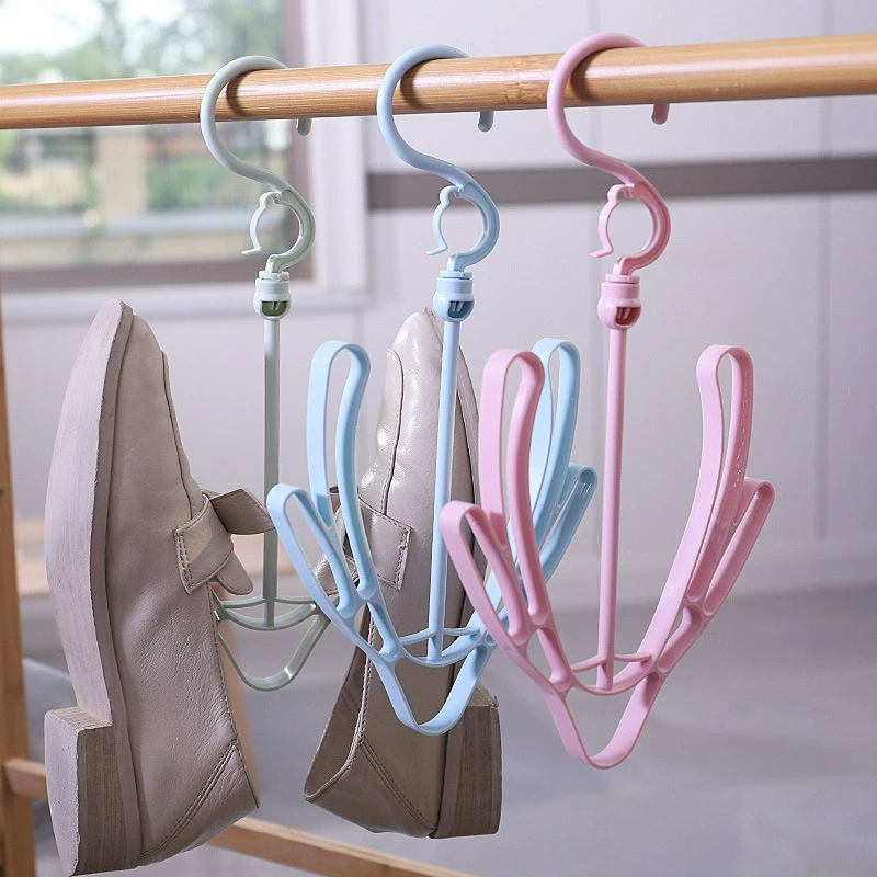 Creative windproof double -hook balcony shoe rack Multi -function hanging shoe shelf hook hook drying shoe shelves drying rack drying rack