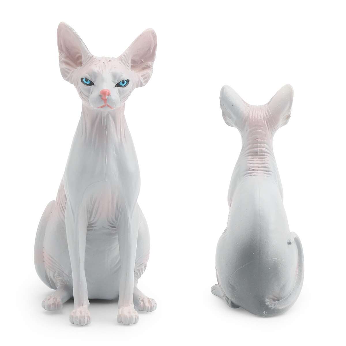 Transfronteriza simulación de exportación animal mascota gato modelo canadiense Gato sin Pelo esfinge gato decoración estática juguete
