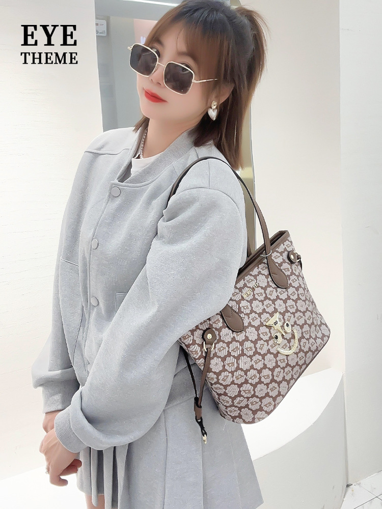 Casual impresión suave bolsas personales viejas bolsas de hombro de estilo europeo y americano bolsas de brazo de color materna 2570 #