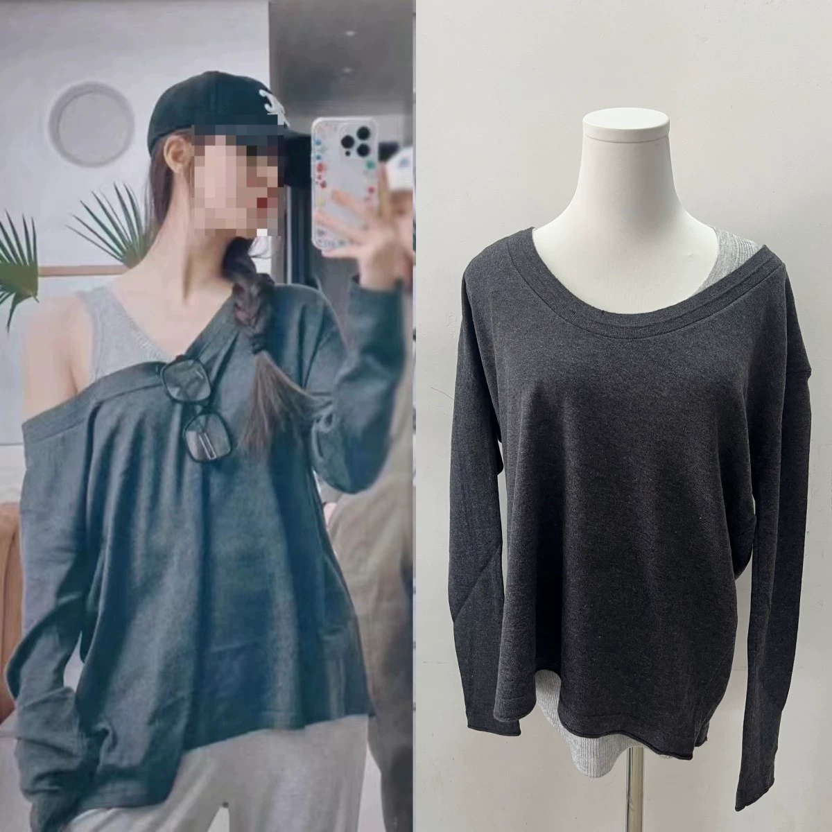 Женский трикотажный топ Zhao Lusi в том же стиле, комплект из двух предметов, модный свободный ленивый свитер в Корейском стиле в западном стиле, новый стиль для женщин