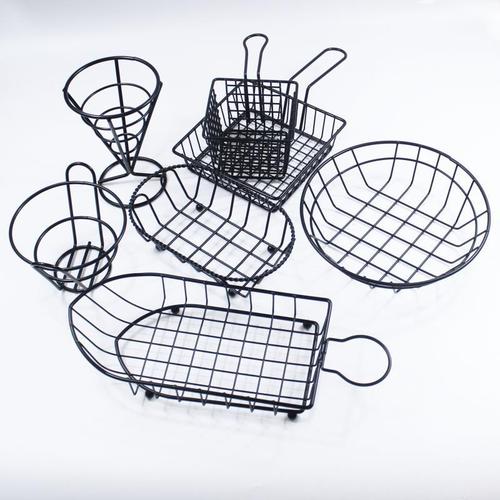 American-style creative potato chip basket, iron wire basket, food basket, bar, nightclub, snack basket, restaurant potato chip basket