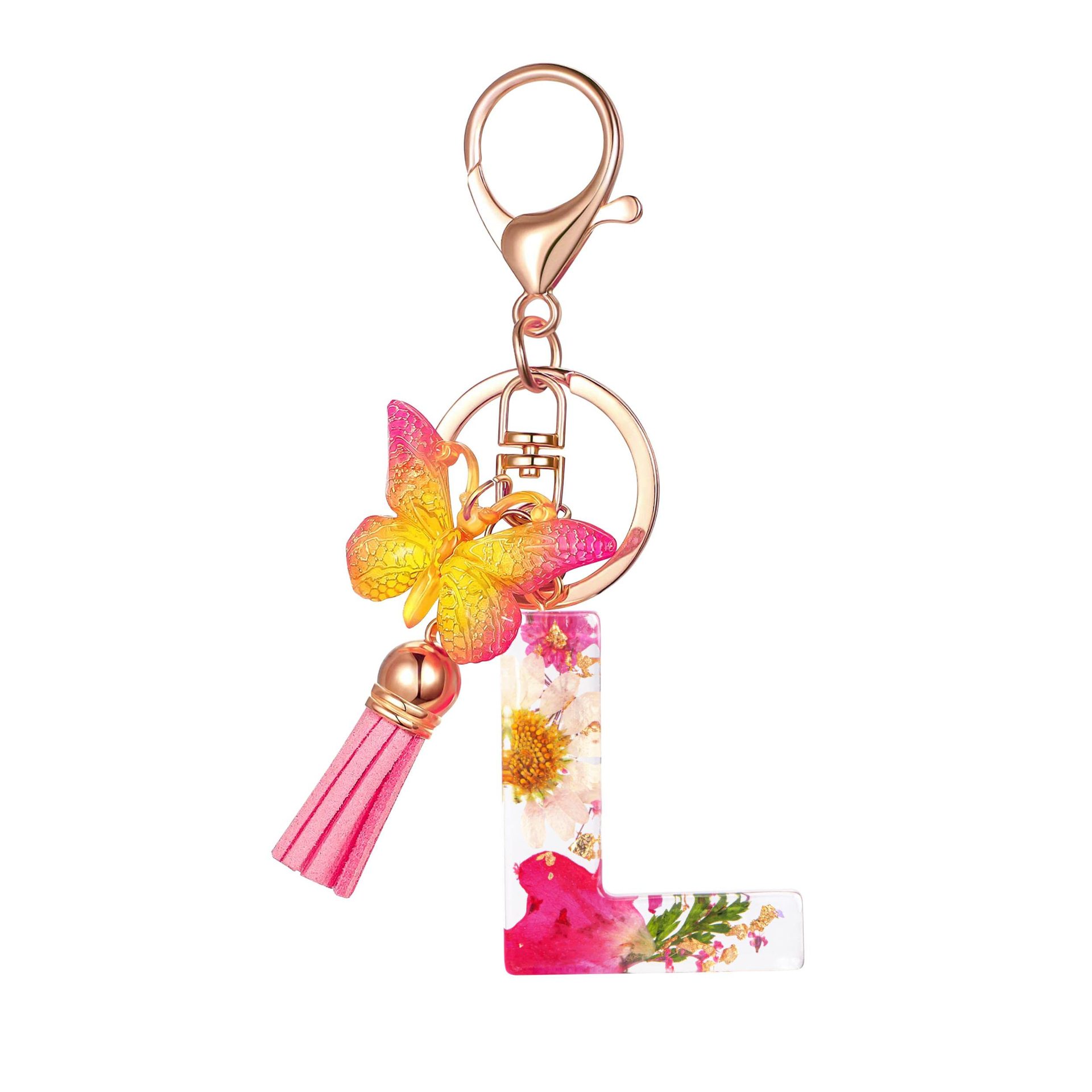 Women's Gender Modern Style Style Modern Style Letter Flower Butterfly Resin Women's Keychain
