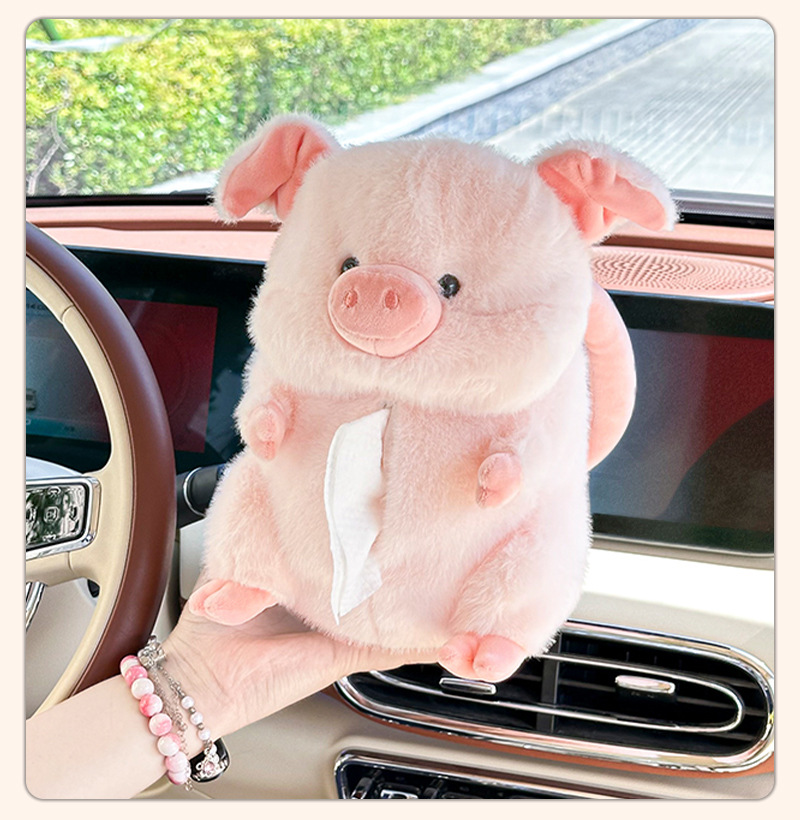 Car Tissue Box New Model Car Interior Tissue Box Hanging Type Creative Cute Car Tissue Hanging Bag Doll for Girls