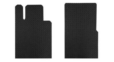 car mats, Universal Foot Pad - black-driver-and-passenger-seats
