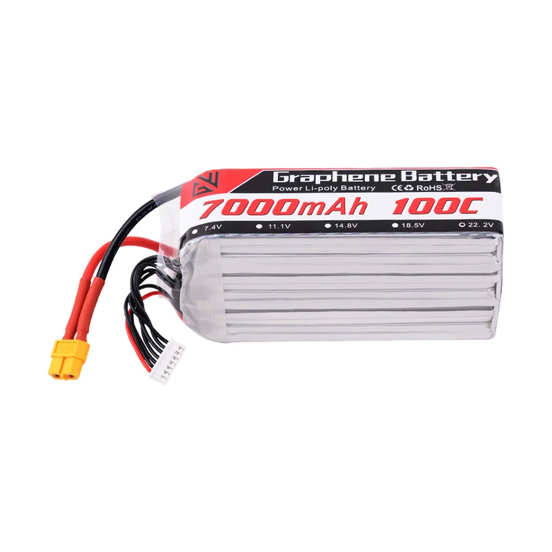 Батарея 22.2V 7000mAh 100C высокого разряда для FPV беспилотника, модель машины, корабля