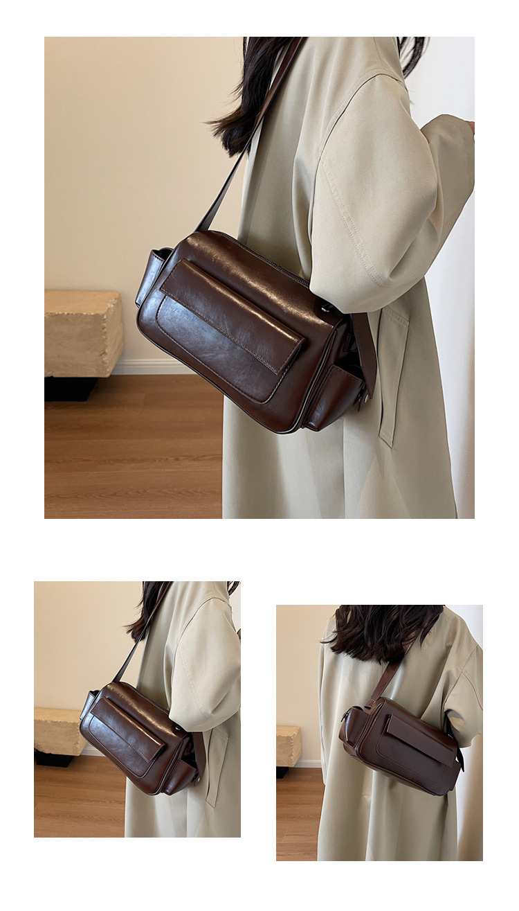 Borsa a tracolla versatile per donna 2023 autunno e inverno nuova borsa a tracolla retrò moda trendy texture di nicchia piccola borsa quadrata_voghion.com