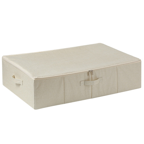 Organize the Anchen bed under-bed storage box, hand-pull zipper storage box, wardrobe seasonal bedding storage, dustproof large capacity storage box