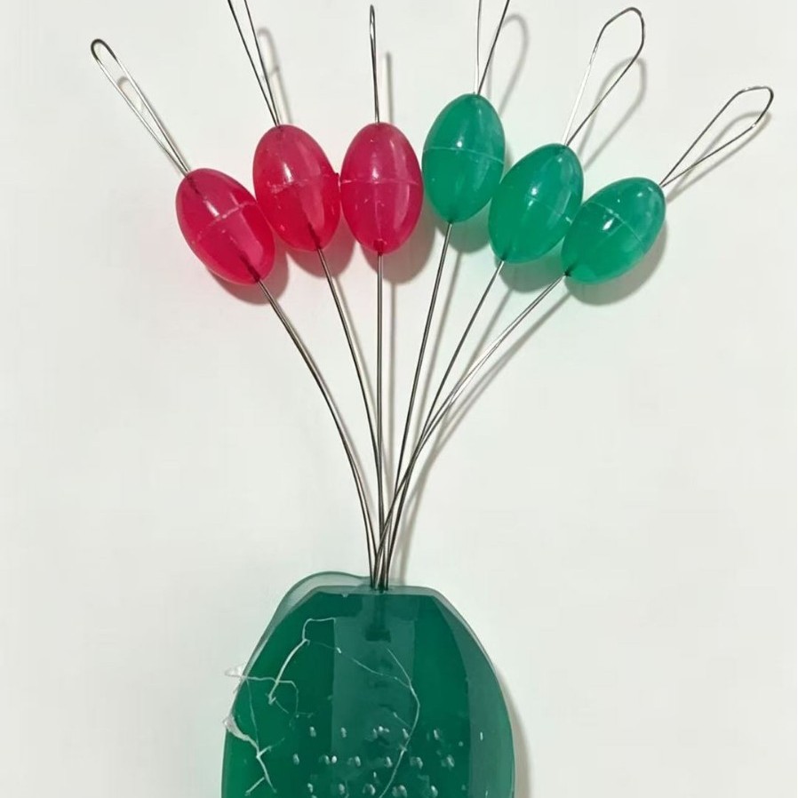 Silicone top beads, bulk rod tip beads, large lock beads, rod tip locking beads, line locking beads, positioning space beads, olive main line set