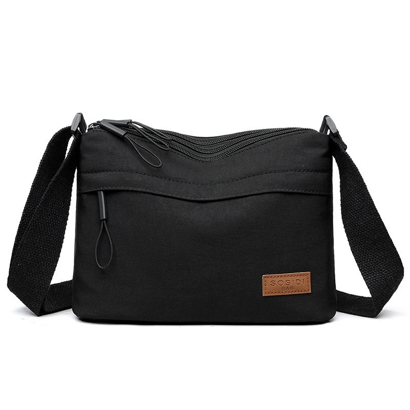 Semplice borsa a tracolla monospalla in nylon tinta unita per donna, modello 2024, multifunzionale, casual, impermeabile, portatile e alla moda._voghion.com