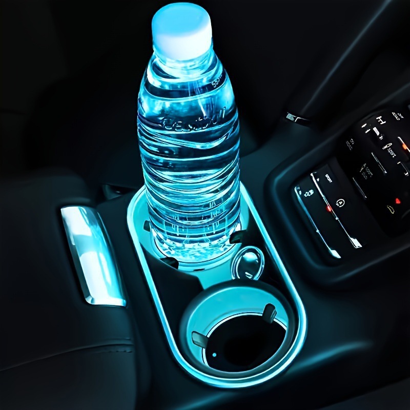 Auto luminiscente cojín de taza de agua LED de atmósfera de anillo planetario lámpara de inducción de colorido cojín de taza de agua cojín de taza de agua image 4