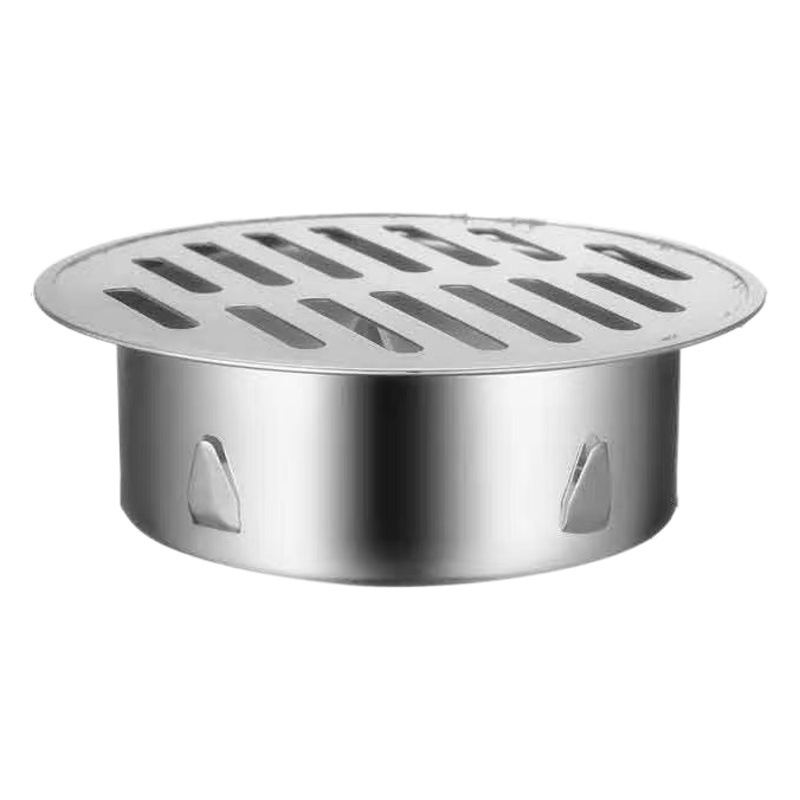 304 de espesor de acero inoxidable piso de drenaje plug-in de jardín al aire libre redondo techo piso drenaje sin agua sello de gran desplazamiento de drenaje de piso