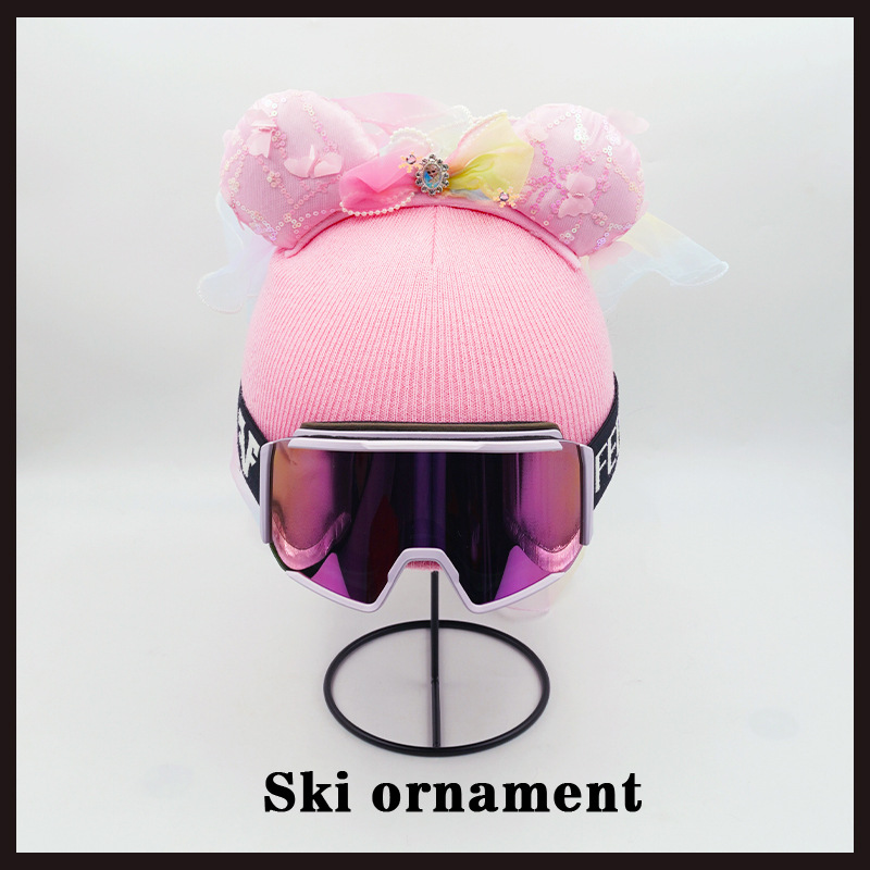 Cute Ski Helmet Elsa Tulle Sherry Mei Plush Accessories Detachable