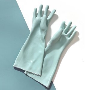 Guantes de Oxford gruesos de protección laboral resistentes al desgaste impermeables antideslizantes de goma plástica lavado de platos guantes de limpieza doméstica duraderos