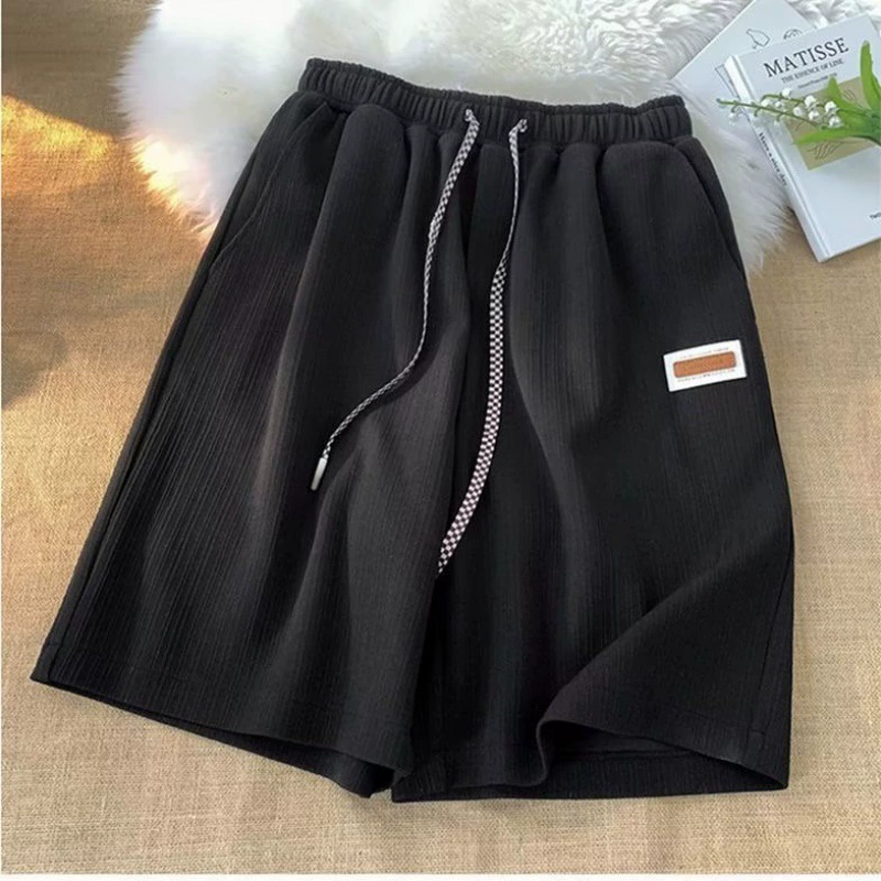Летние шелковые тонкие брюки для отдыха, спортивные шорты, американский стиль