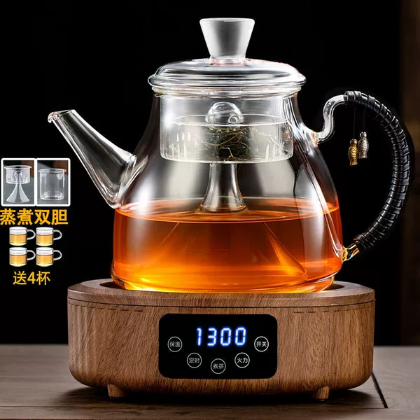Tangle C style steaming kettle + walnut color smart stove