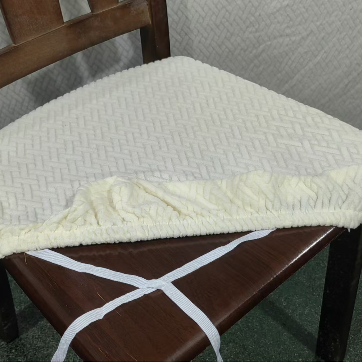 Long Beige Chair Cover