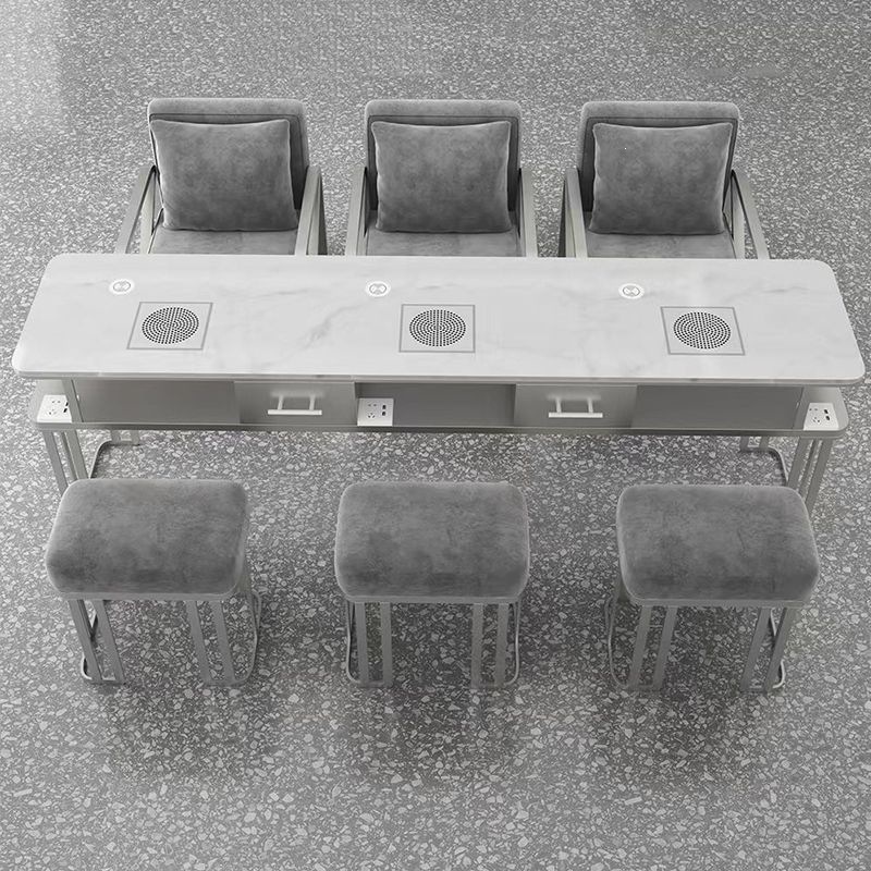 Nordic light luxury high-power vacuum cleaner, manicure table, popular single/double/three-person manicure table and chair set