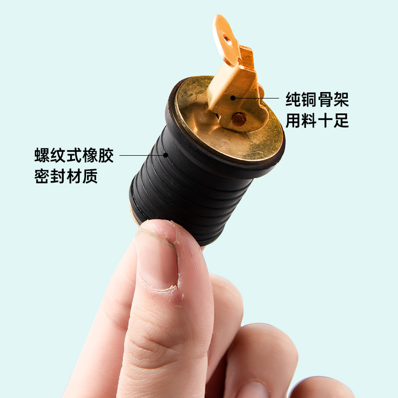 SEAFLO 선체 물 플러그 1 인치 배수 밸브 와이어 플러그 T 플러그 배수 황동 핸들 해양 하드웨어 액세서리