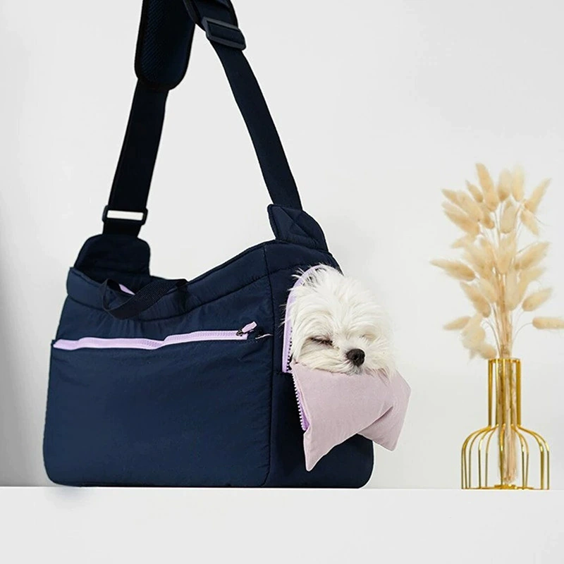 Новая маленькая домашняя переносная сетка для кошек, сумка для собак, Портативная сумка через плечо на одно плечо, сумка для домашних животных