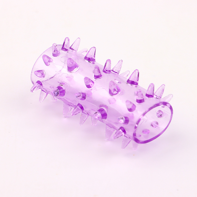 Caterpillar Crystal Penis Sleeve TPE Lock Ring Foreskin Barrier for Men — detail image 9