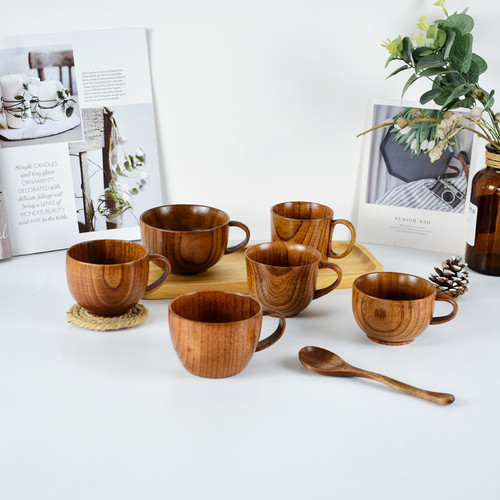 Manufacturer's supply creative Japanese jujube wood cup insulated tea cup wooden coffee cup drinking cup wholesale