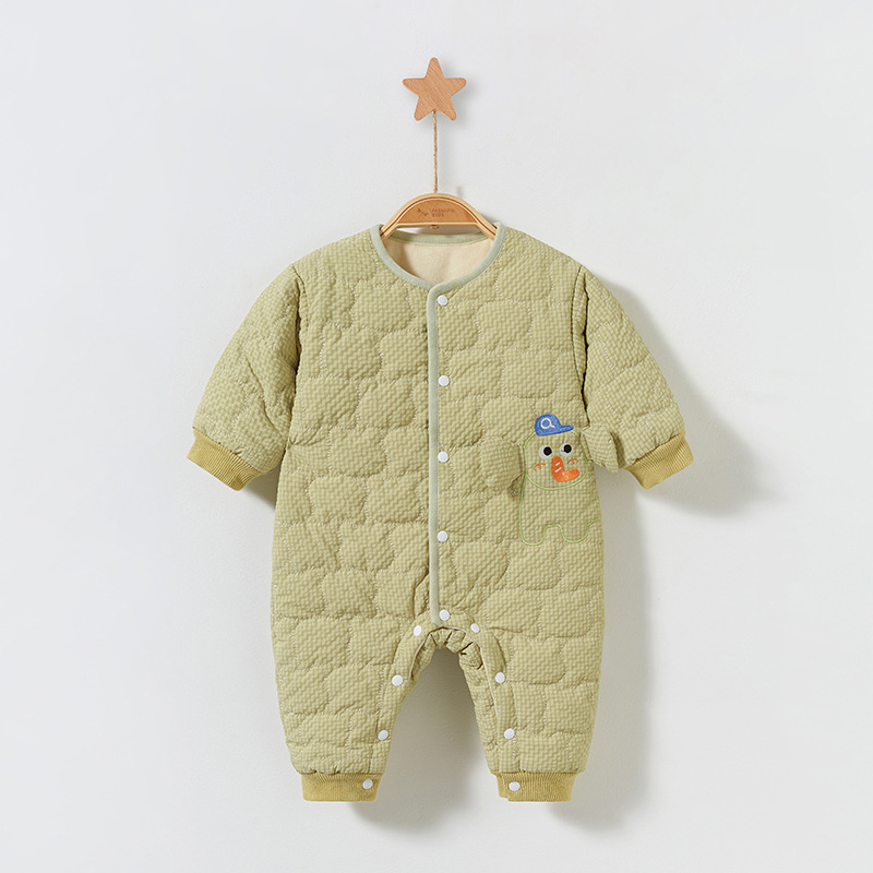Bebé mono Otoño e Invierno hombres y mujeres cálido fleece-forrado recién nacido Ropa engrosada mameluco traje bebé ropa de invierno