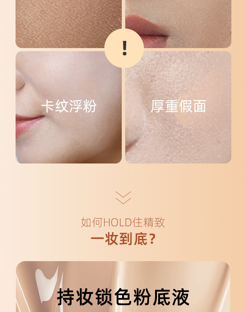 Monrisa Luxury Long-lasting Foundation does not smug, conceals blemishes, hydrates and brightens, and provides a long-lasting, smooth bb cream for summer Specification drawing