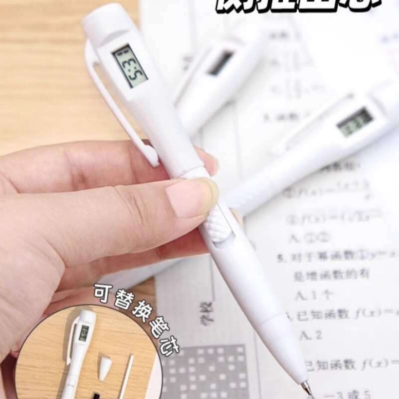 電子時計！プレスゲルペン 試験専用ボールペン 小学生 中学生 黒 速乾筆ペン|undefined